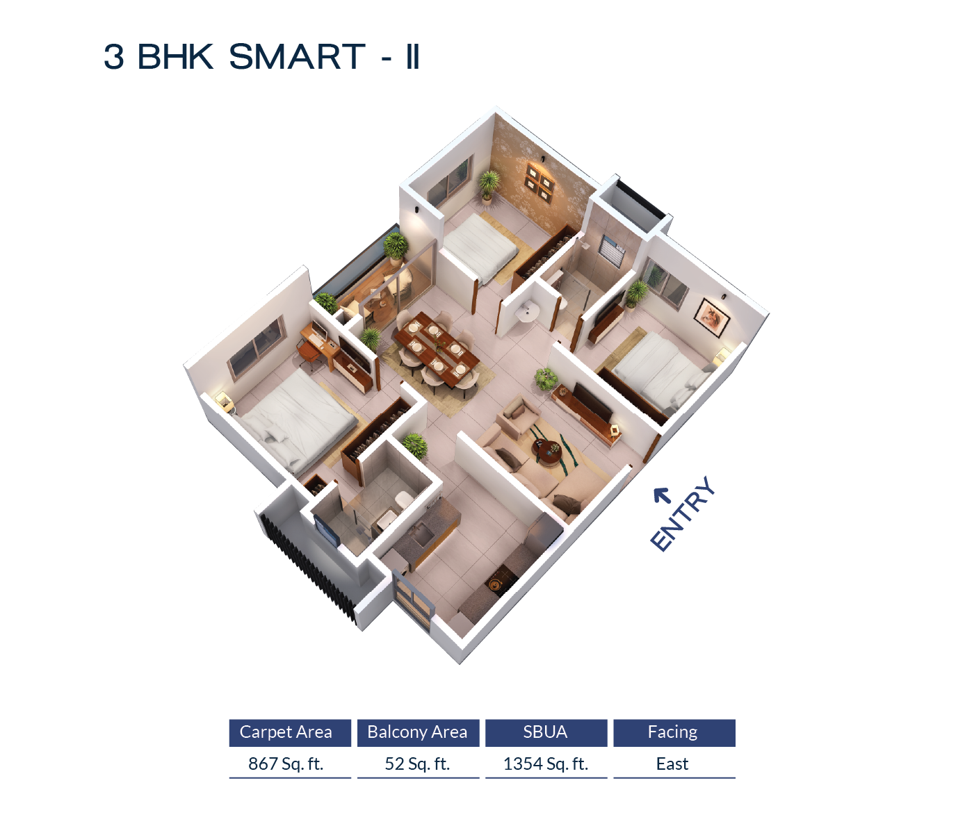 2 BHK Smart Unit Plan 2
